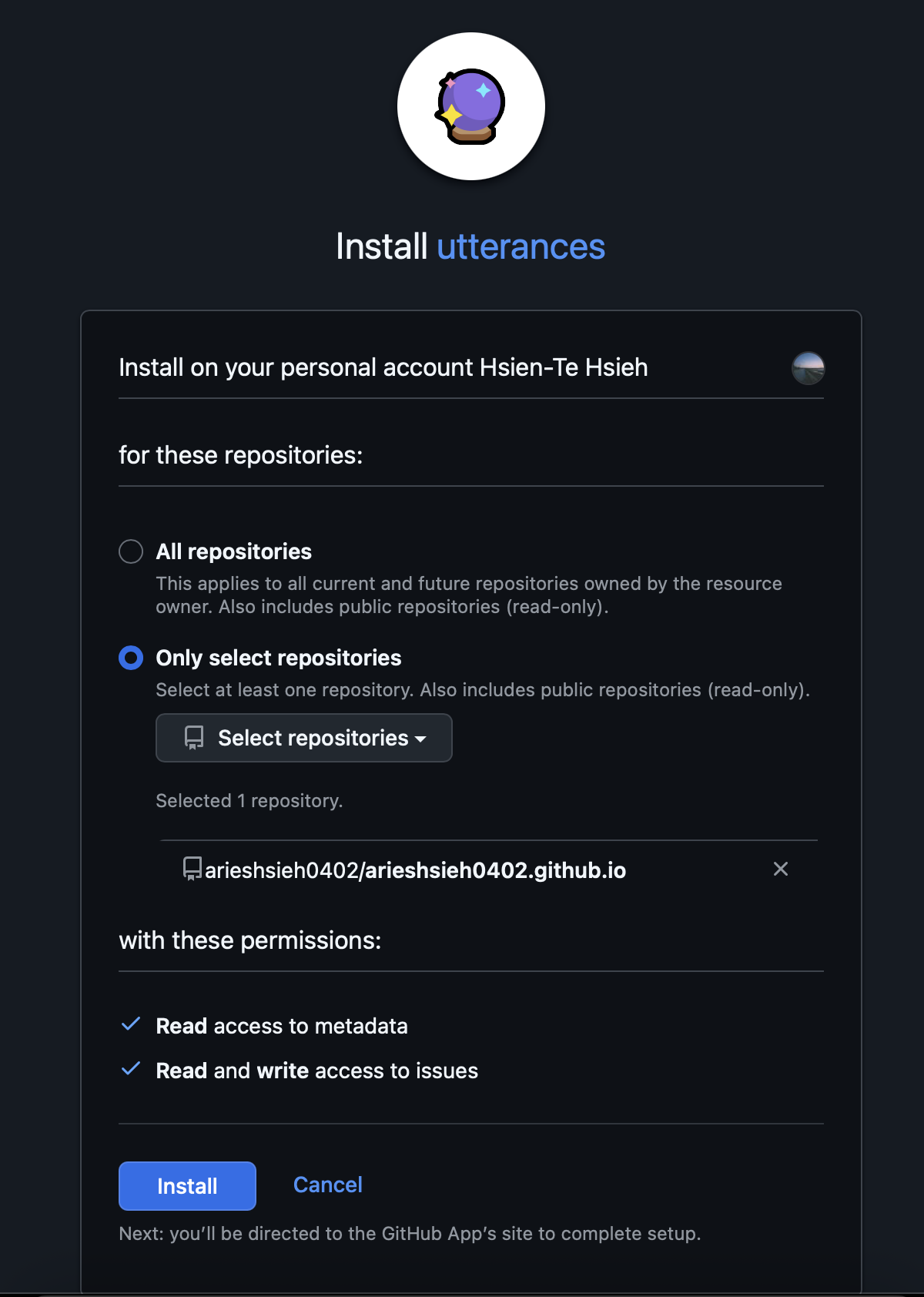 UtterancesAuth